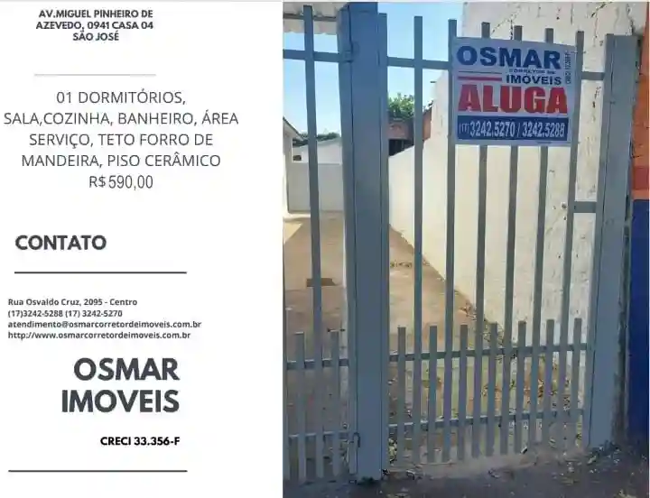 Casa com 1 quarto para aluguel, 50m² — foto 1 de 9