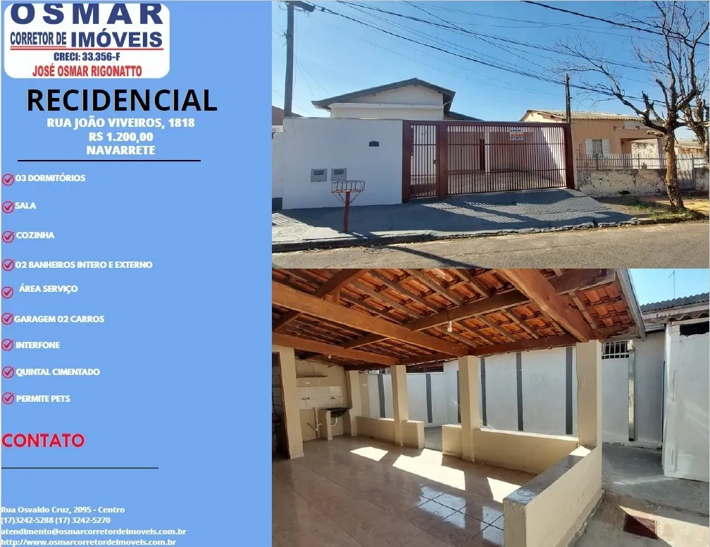 Casa com 3 quartos para aluguel, 100m² — foto 1 de 18