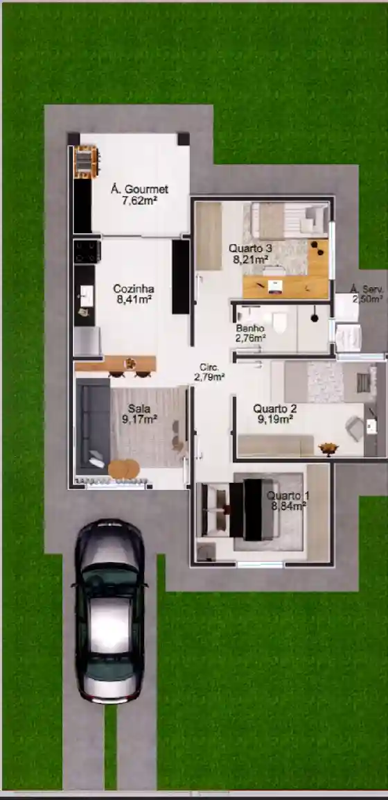 Casa com 2 quartos à venda, 52m² — foto 2 de 2