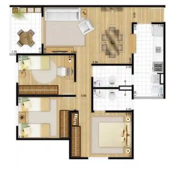 Apartamento com 3 quartos à venda, 76m² — foto 27 de 27