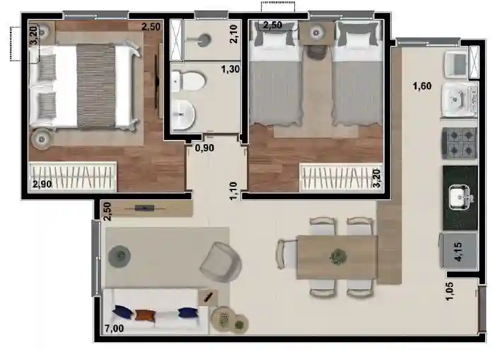 Apartamento com 2 quartos à venda, 48m² — foto 7 de 20