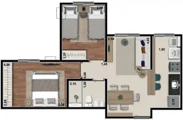 Apartamento com 2 quartos à venda, 48m² — foto 6 de 20