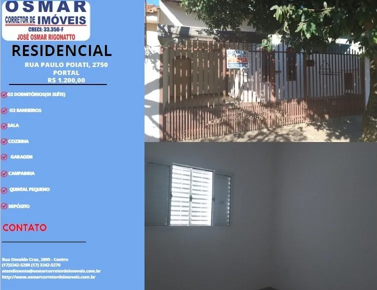 Casa com 2 quartos para aluguel, 60m² — foto 1 de 8