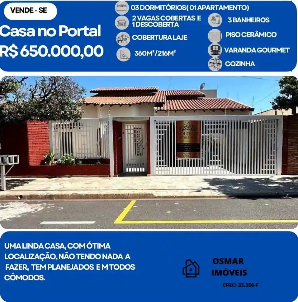 Casa com 3 quartos à venda, 360m² — foto 1 de 7