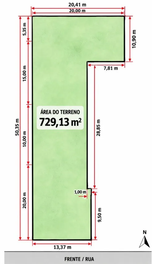 Terreno / Lote / Condomínio à venda, 730m² — foto 2 de 3