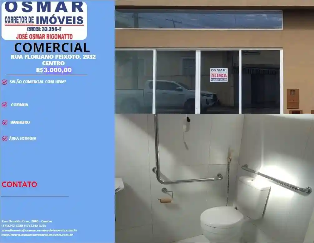 Loja / Salão / Ponto Comercial  para aluguel, 185m² — foto 1 de 9