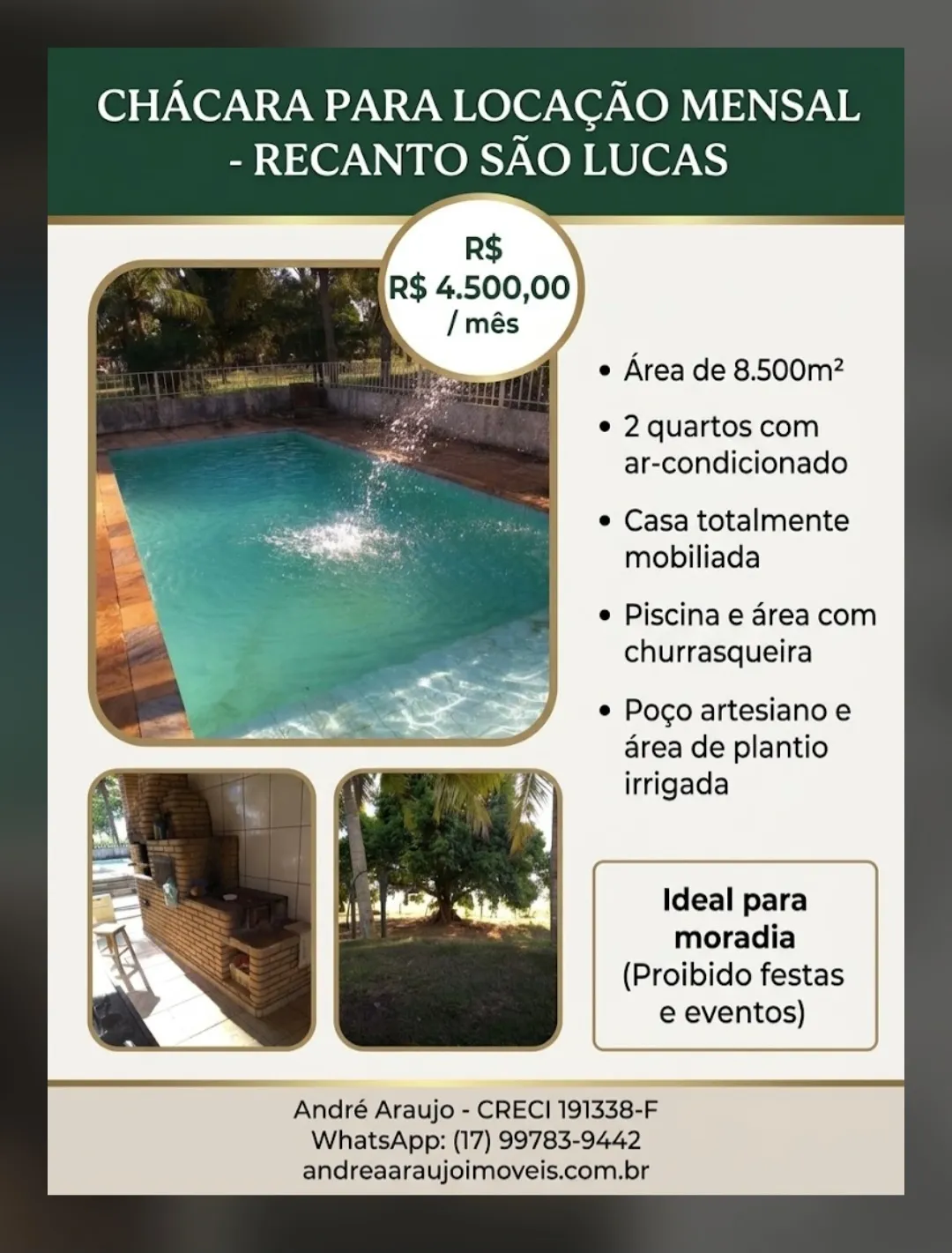 Fazenda / Sítio / Chácara para aluguel, 8500m² — foto 1 de 11