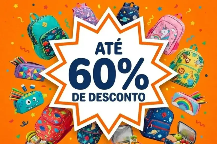 Operação Mochila Nova: mochilas, estojos e lancheiras com até 60% de desconto na Dagostino Papelaria e Brinquedo para a volta às aulas (Divulgação)
