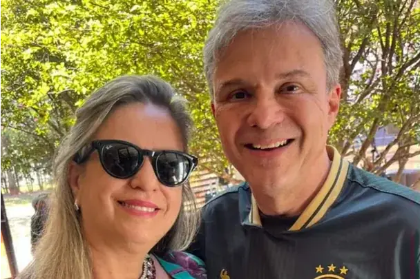 Márcia e Edmundo Paiva, na feijoada do Quinta do Golfe (Arnaldo Mussi)