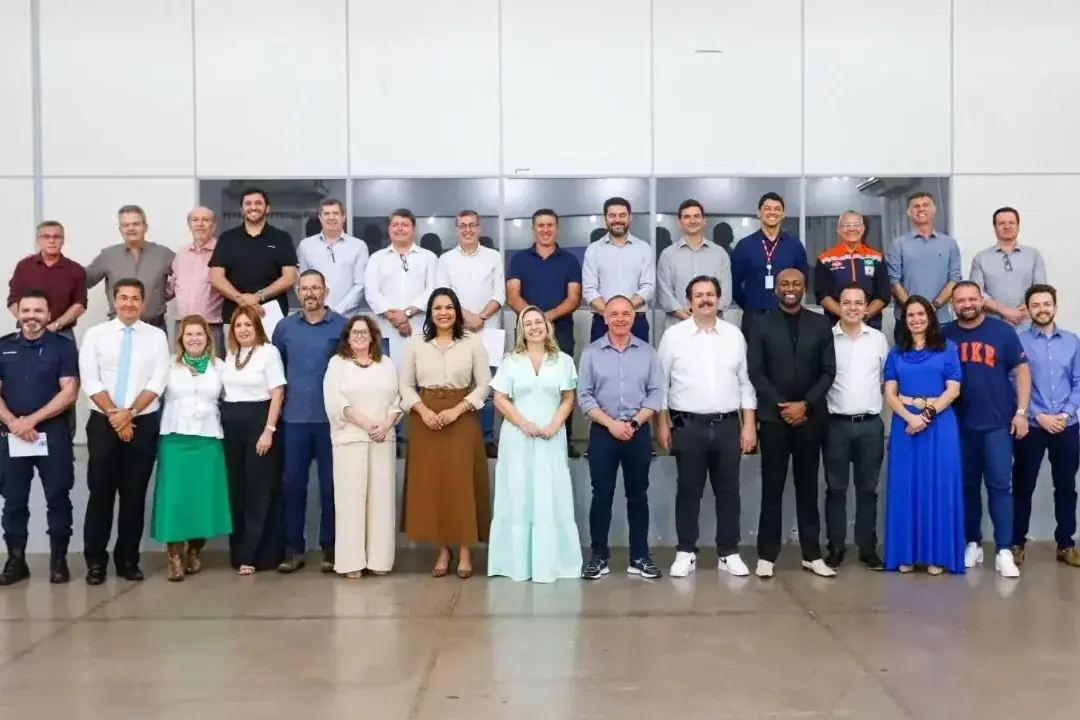 Prefeito de Rio Preto, Coronel Fábio, com integrantes do seu primeiro escalão (Divulgação/Prefeitura de Rio Preto)
