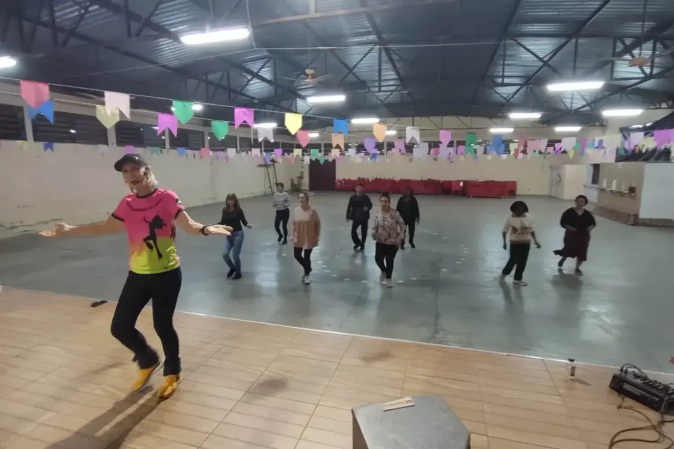 Professora Ediceia Bardella Lippa conduz aula de Passinho Disco Flashback (Divulgação)