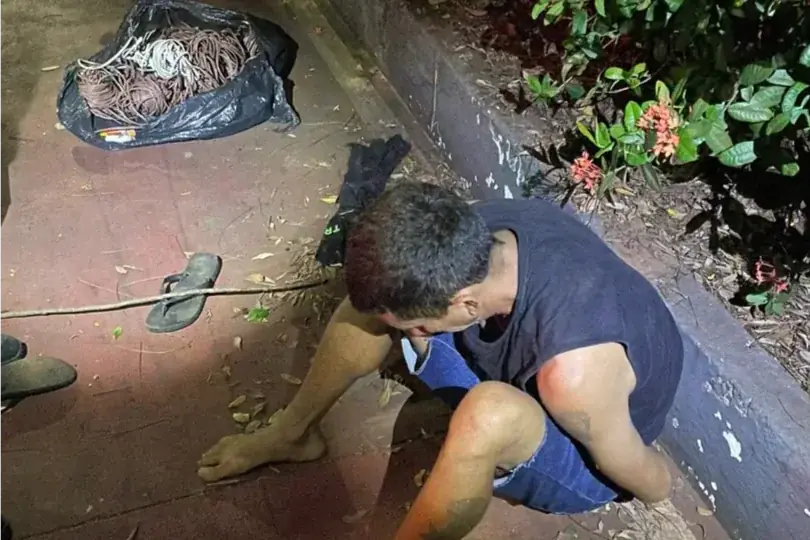 Guarda prende suspeito de furtar fiação natalina na avenida Bady Bassitt