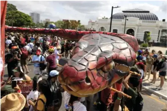 Marcha Global pelo Clima, organizada pela Cúpula dos Povos, realizada neste sábado, 15, em Belém (PA) (Wilton Junior/AE)