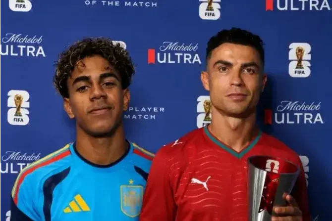 Lamine Yamal e Cristiano Ronaldo (Fifa World Cup / Edição de Imagem)