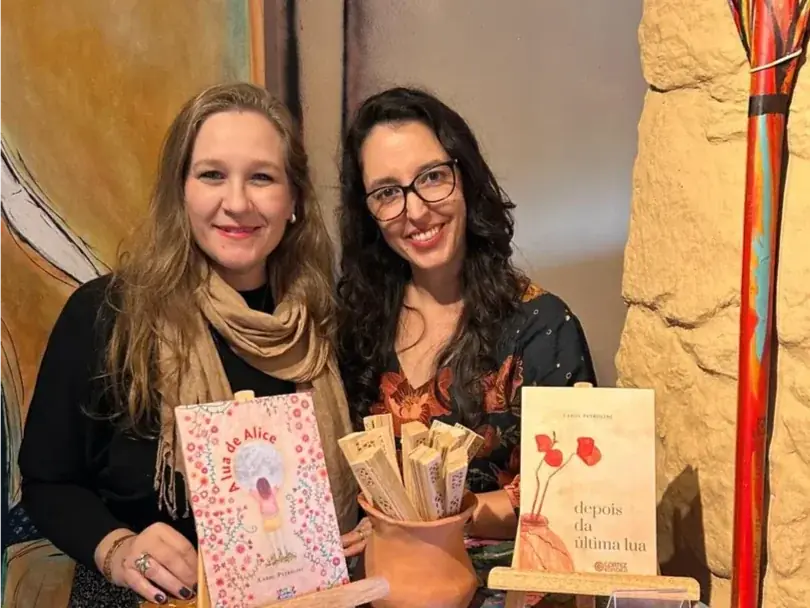 Daniela Aguas e Carol Petrolini participaram de roda de conversa no espaço "Casa escreva, garota", durante a 23ª Festa Literária Internacional de Paraty (Flip) (Arquivo Pessoal)
