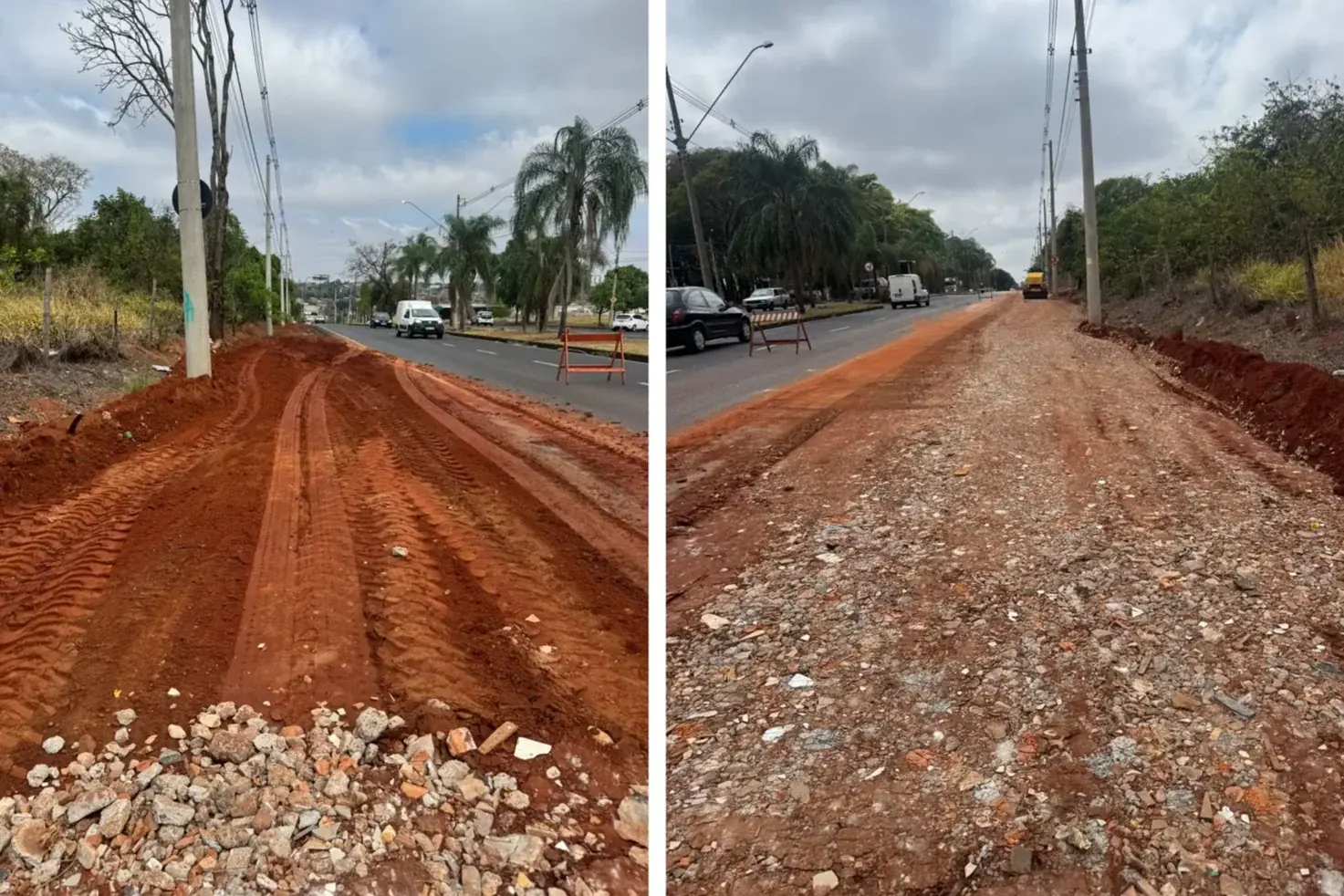 Prefeitura de Rio Preto usa entulho em pavimento (Colaboração / Leitor)