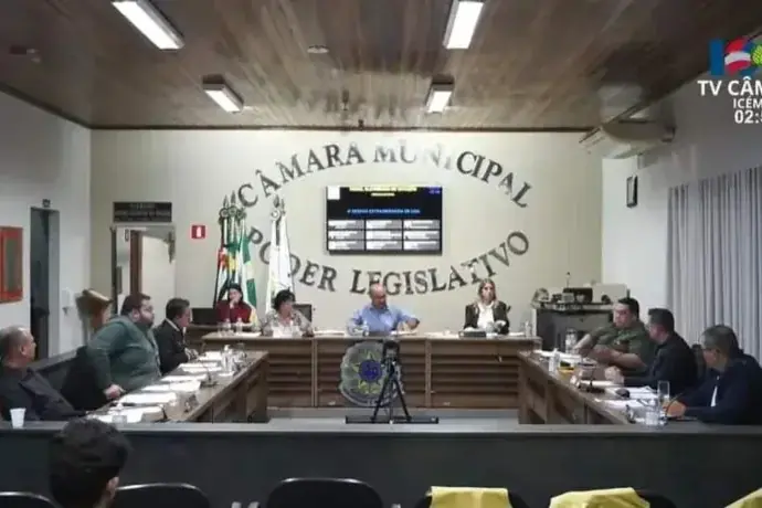 Plenário da Câmara de Icém, que cassou mandato da prefeita, Cidinha Salisso (Divulgação)