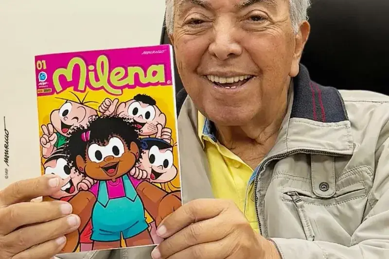 Mauricio de Sousa definiu o lançamento da revista da Milena como um momento histórico (Divulgação)