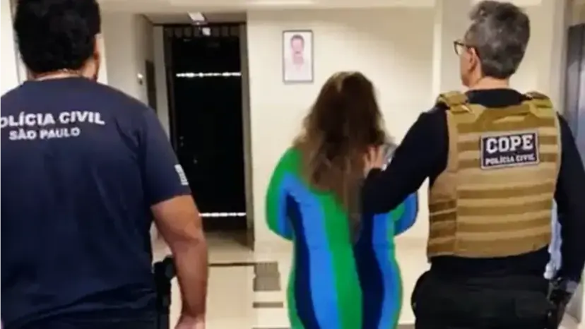 Empresária presa (Polícia Civil)