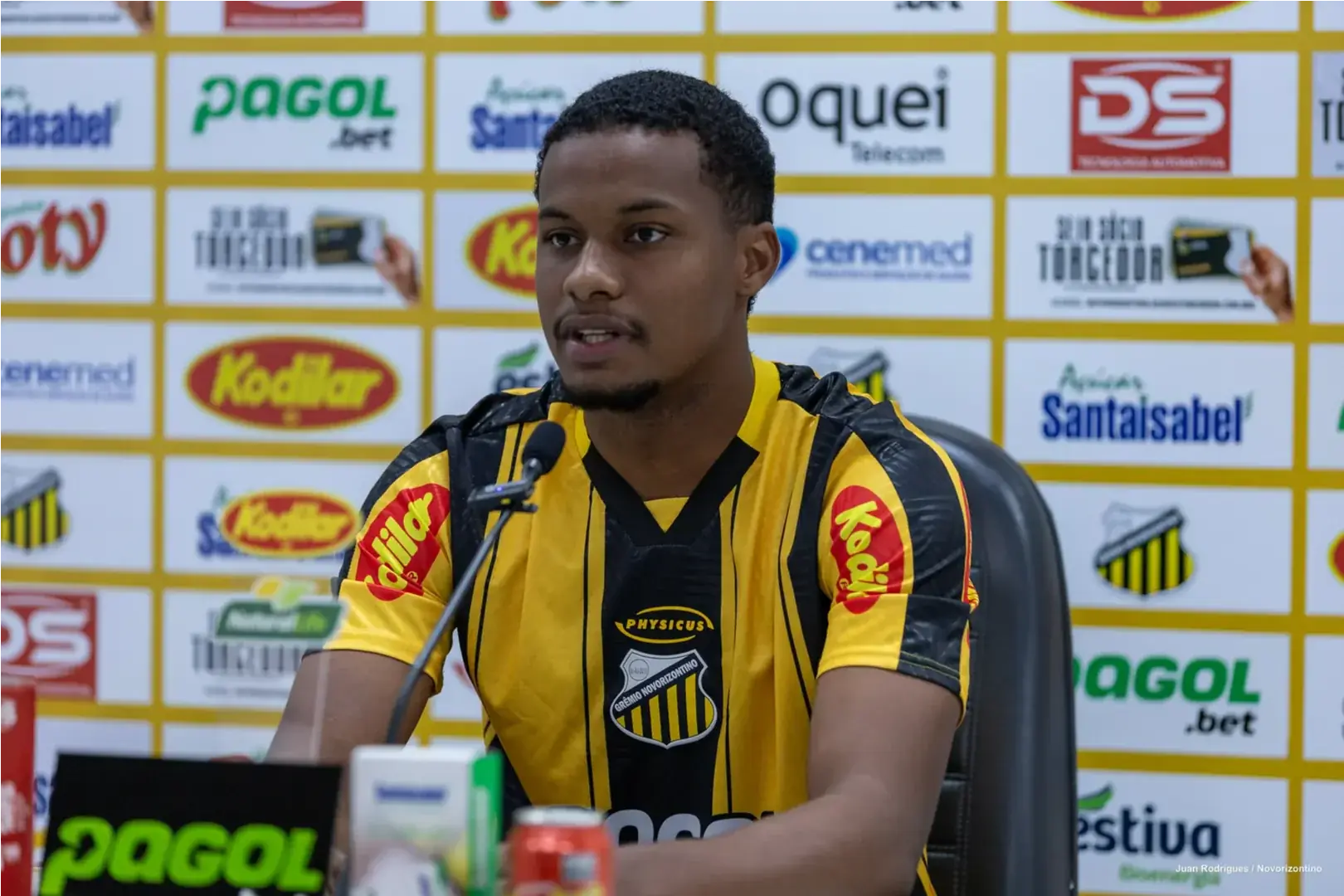 Jardiel foi apresentado nesta segunda, 12, no Novorizontino (Juan Rodrigues/Grêmio Novorizontino)