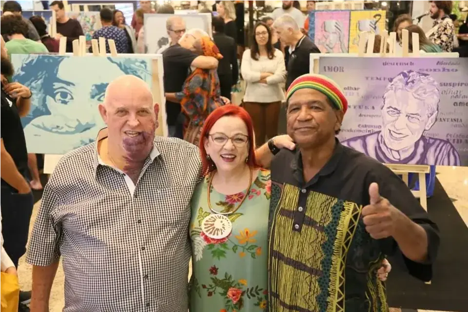 Orlando Fuzinelli, Doroteia Marra e Daniel Firmino (Arquivo Público Municipal)