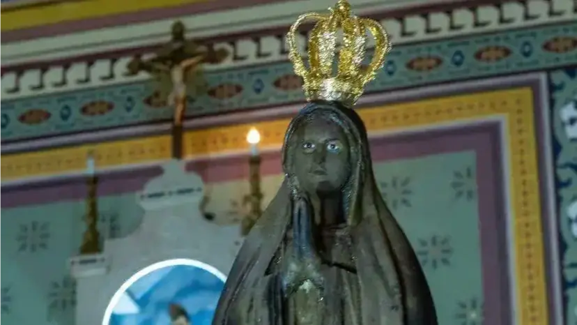 A imagem da santa foi comprada por moradora da região em 1991, no Santuário de Fátima, em Portugal (Divulgação)