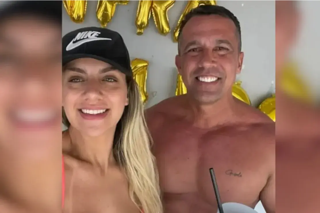 Geraldo Leite Rosa Neto, suspeito de feminicídio da esposa, a policial Gisele Alves Santana (Reprodução/redes sociais)