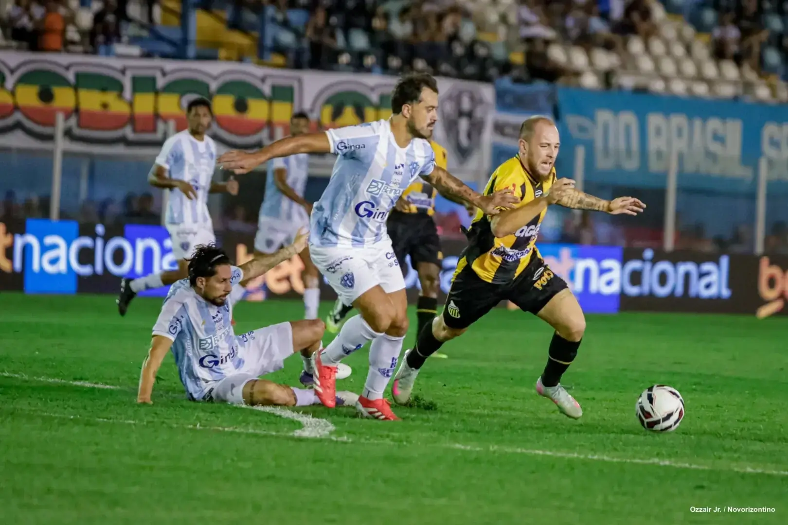 Paysandu e Novorizontino, pela 28ª rodada do Brasileirão Série B 2025 (Ozzair Jr./Novorizontino)