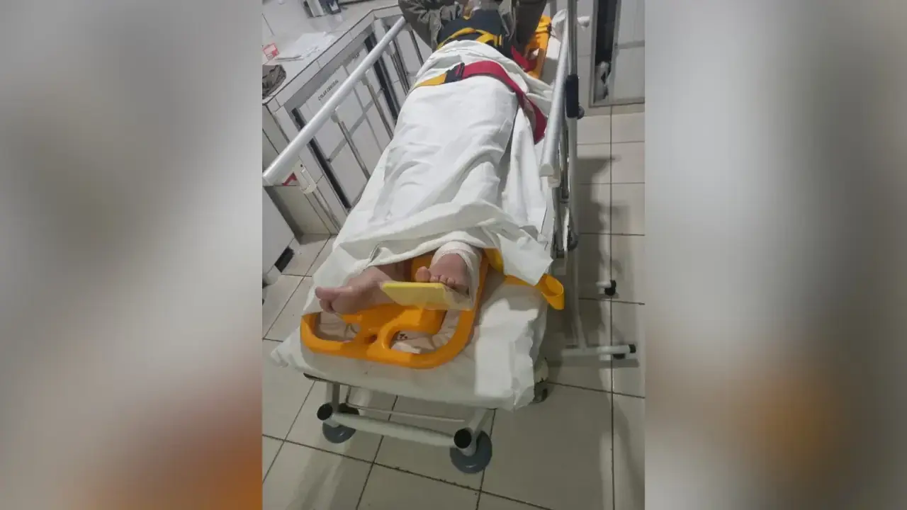 J. A. C. A. foi transferida ao Hospital de Base (HB) de Rio Preto em estado grave, devido a uma hemorragia no abdômen (Colaboração/Leitor)