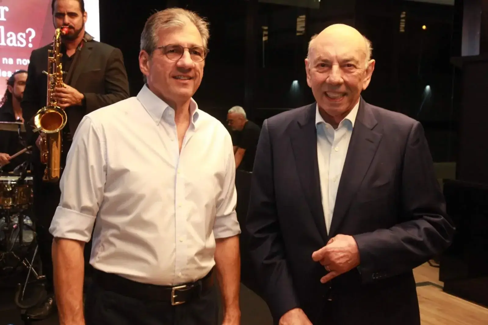 Márcio Haddad e Deco Verdi na inauguração da Mercedes-Benz (Arnaldo Mussi)