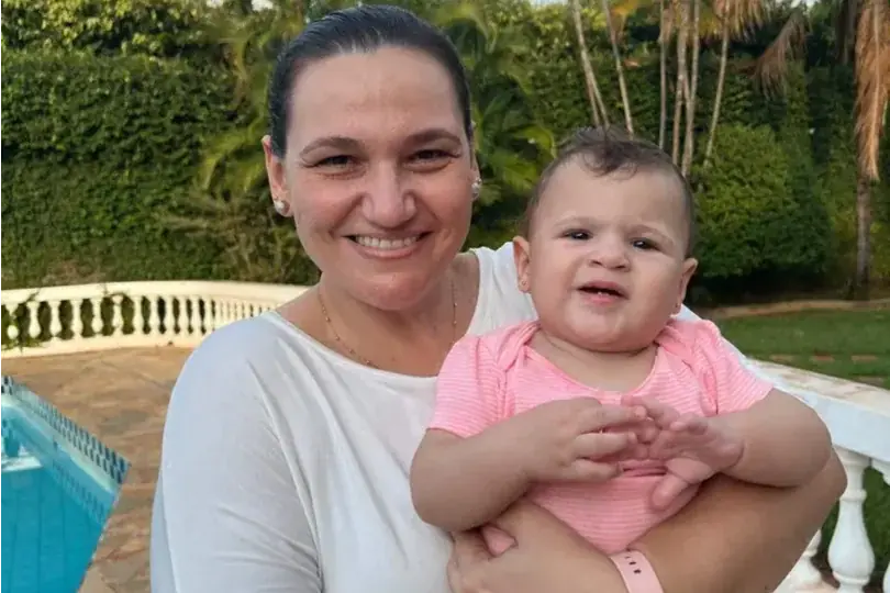 Cheila Cristina recebeu a vacina da bronquiolite na 30ª semana da gestação de sua filha Amanda Tosetto Rodrigues (Arquivo Pessoal)
