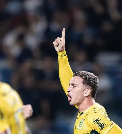 Nathan Fogaça faz o gol da classificação no estádio Tigo La Huerta (JP Pinheiro/Agência Mirassol)