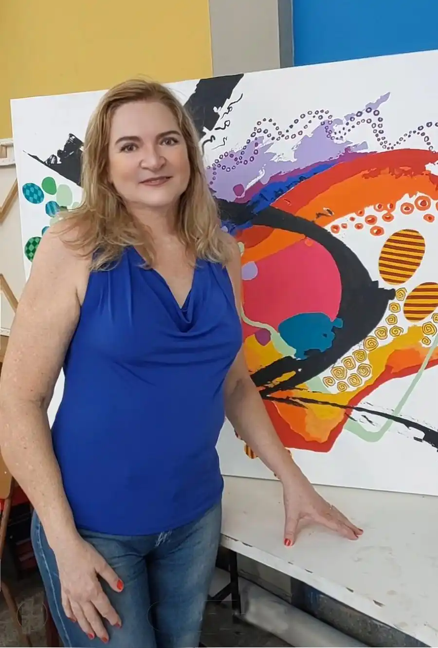 A arte de Gisele Faganello é expressiva e possui um vasto repertório simbólico (Divulgação)