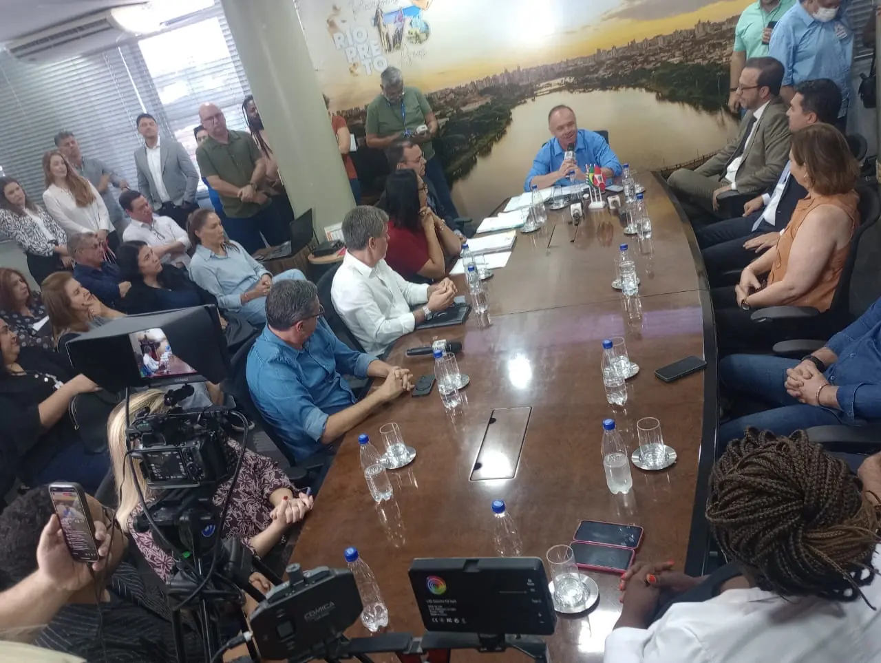 Coronel Fábio Candido em entrevista coletiva na Prefeitura (Vinicius Marques 21/8/2025)