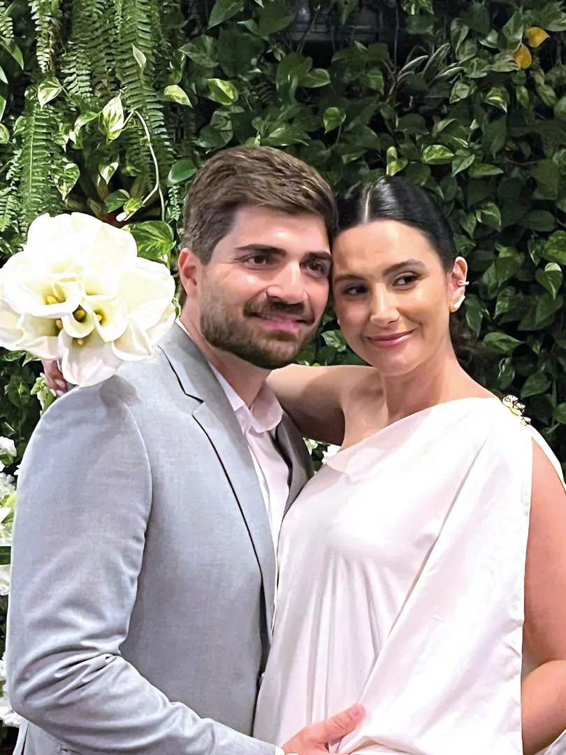 Os noivos, Rafael Nonato Croce e Paula Sarmenghi R. Croce, que se uniram em casamento em Vitória (Arnaldo Mussi)