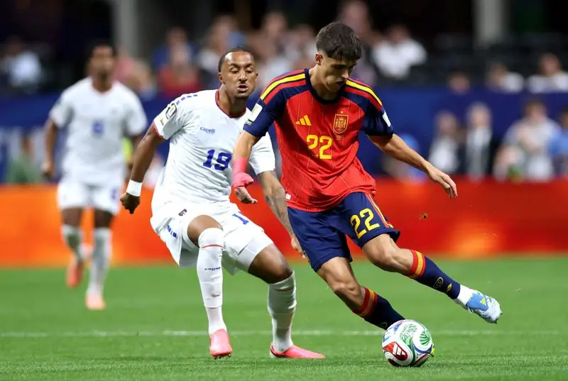 Lance durante a partida entre Espanha e Cabo Verde (Divulgação/Fifa)