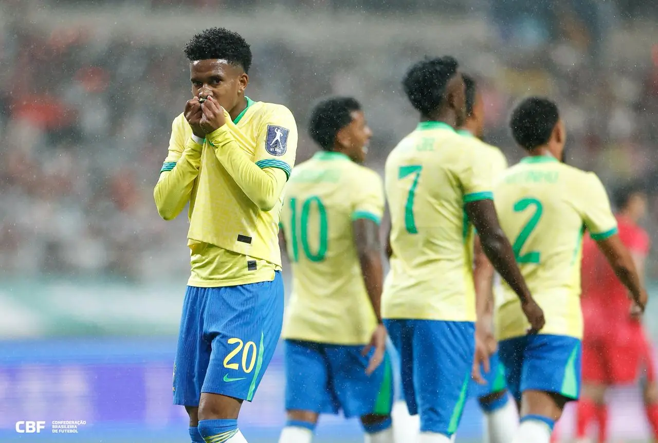 Estêvão foi um dos destaques da Seleção (Divulgação/Rafael Ribeiro/CBF)