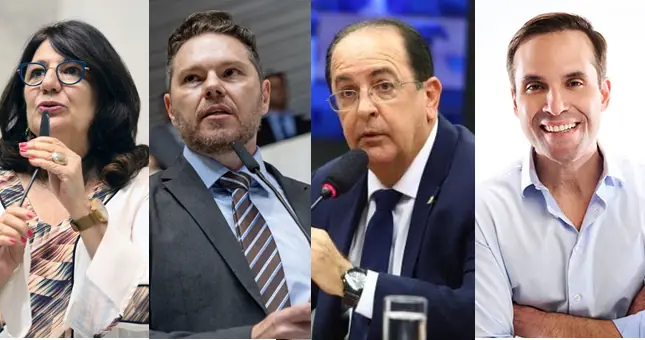 Beth Sahão e Danilo Campetti, que disputam cadeira na Alesp, mais Luíz Carlos Motta e Eleuses Paiva Filho, candidatos à Câmara Federal: comitês eleito (Divulgação)