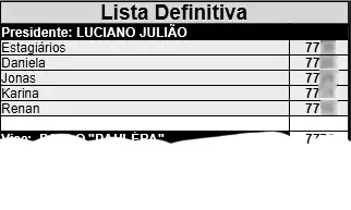 Lista de ramais da presidência sem nome da assessora nomeada, mas sim do marido dela (Reprodução)