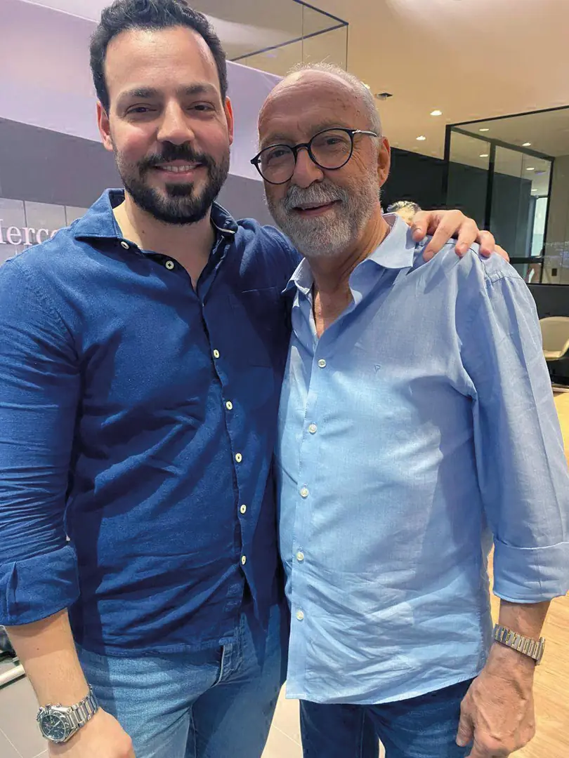 O médico Alfeu Accorsi e o filho Guilherme Accorsi, uma das revelações como médico cirurgião oncológico (Arnaldo Mussi)