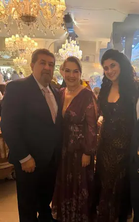Nadim com a esposa Célia Regina Moreno Cury e com a filha, Nathália Moreno Cury (Divulgação)