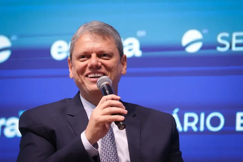 O governador de São Paulo, Tarcísio de Freitas, cotado para ser o substituto de Bolsonaro na disputa à Presidência em 2026 (Pablo Jacob/Governo do Estado de SP)