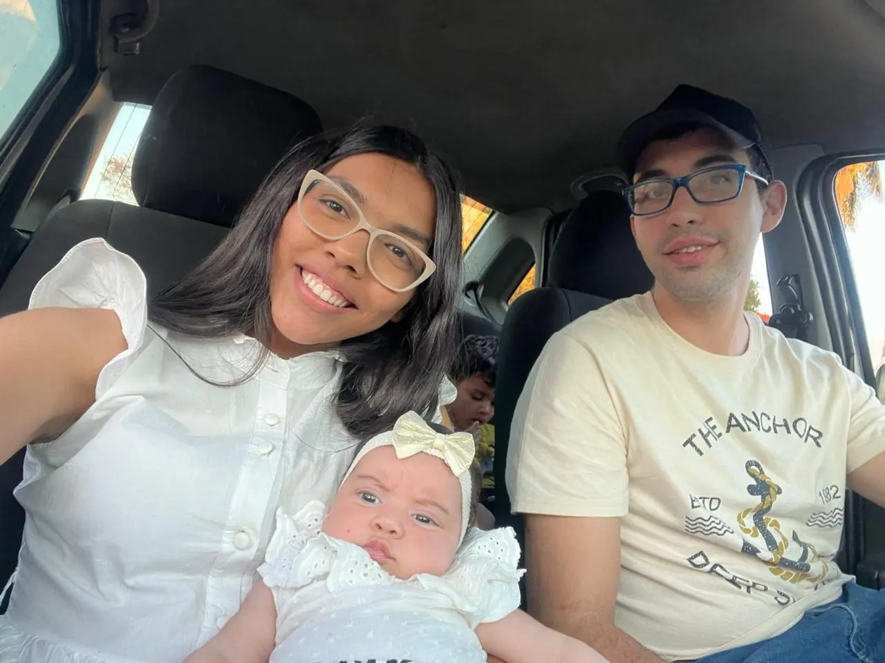 Adrielle e Aryston com a filha, Rebeca (Arquivo Pessoal)