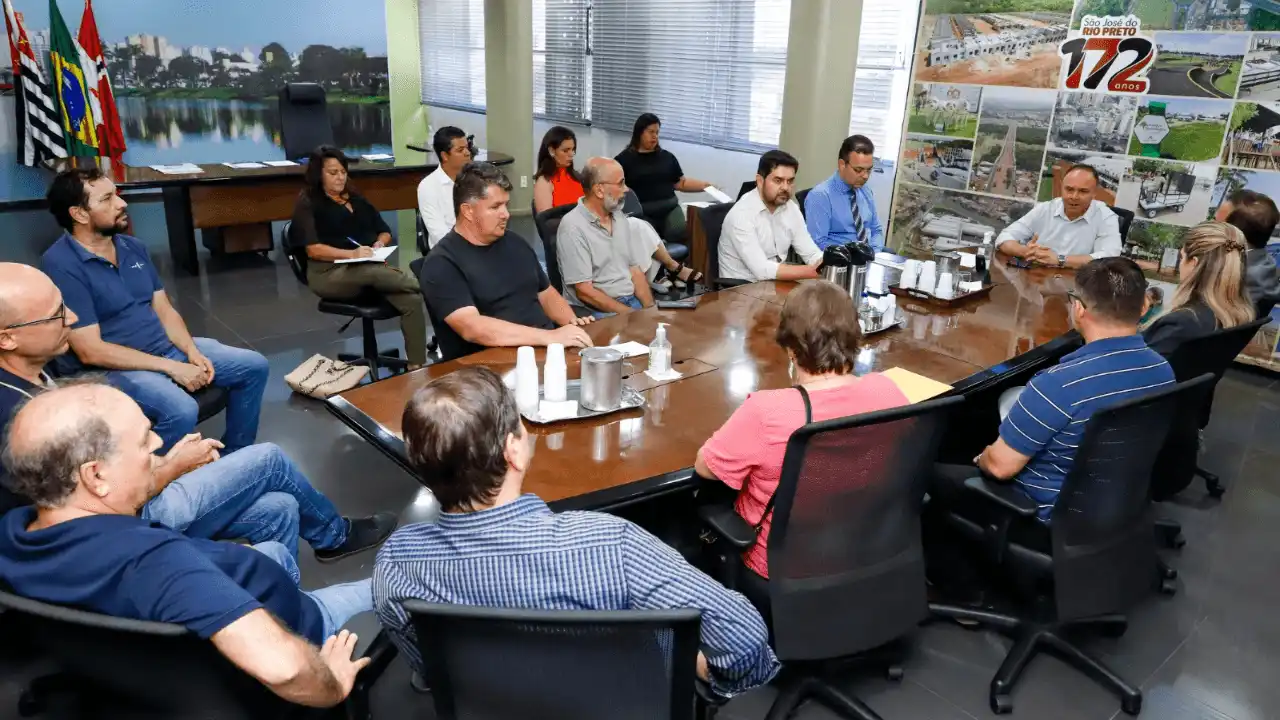 Prefeito Coronel Fábio Candido se reuniu com representantes do Poder Judiciário e do sistema penal em seu gabinete (Ivan Feitosa / SMCS)