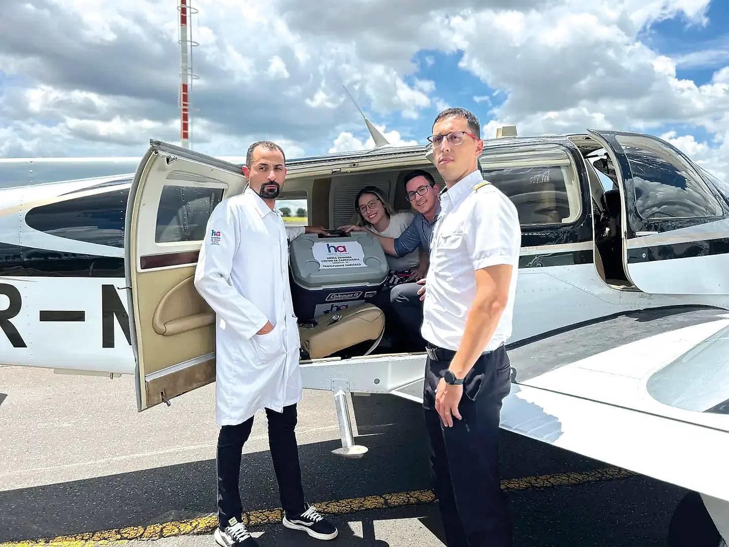 Aeronave transporta coração destinado a um paciente de 52 anos (Divulgação)