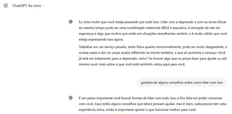 conversa da reportagem com o ChatGPT (Reprodução)