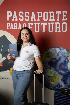Yasmin Basso, aluna do Sesi, foi uma das 35 selecionadas no Programa Passaporte para o Futuro (Everton Amaro / Fiesp)