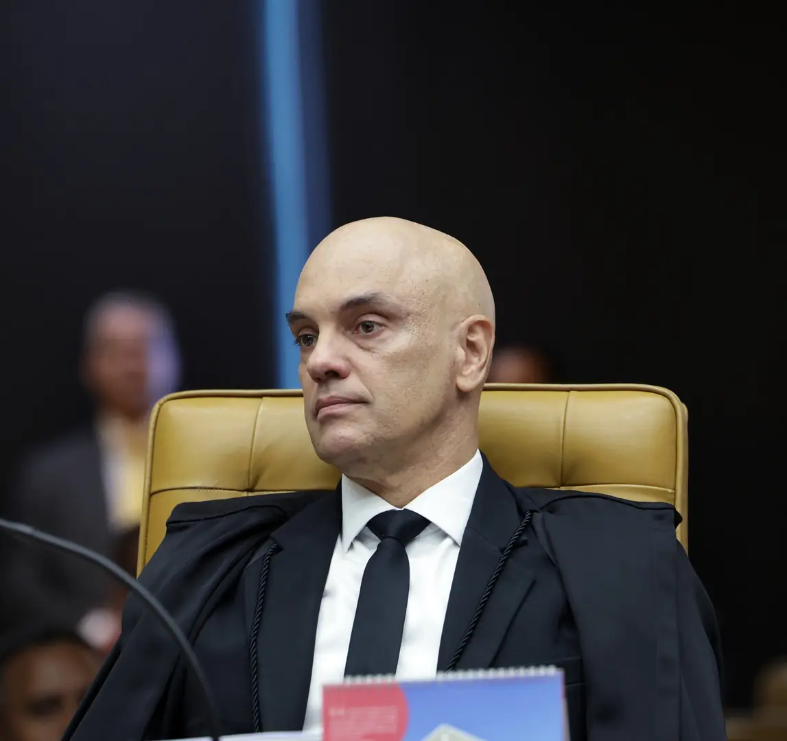 Alexandre de Moraes na sessão de retomada dos trabalhos do Judiciário (Divulgação/Rosinei Coutinho/STF)