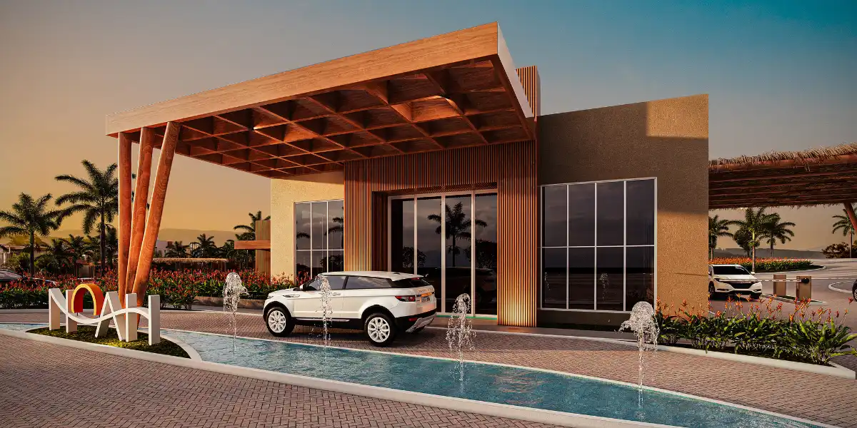 Noah Resort será dividido em blocos de quatro unidades térreas e uma mega cobertura de alto padrão (Divulgação)