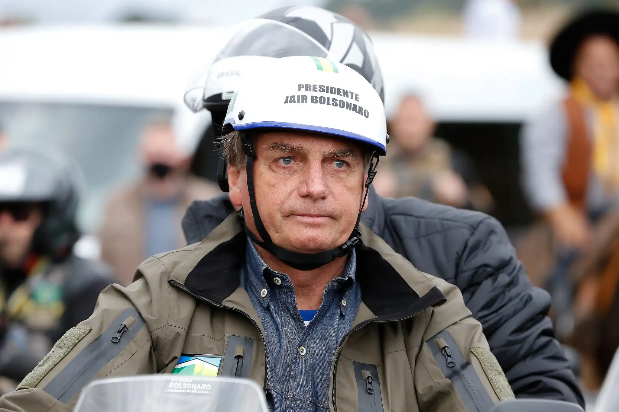 Jair Bolsonaro em uma das motociatas que fez durante seu governo (Alan Santos/PR)